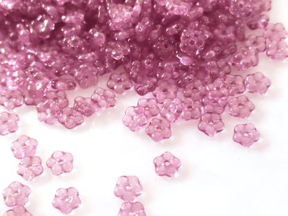 Forget-me-not flower beads 5mm - purple