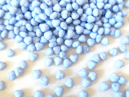Love heart beads 6mm - sky blue
