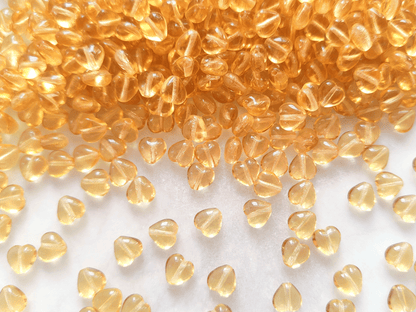 Herzen 6mm - Goldgelb