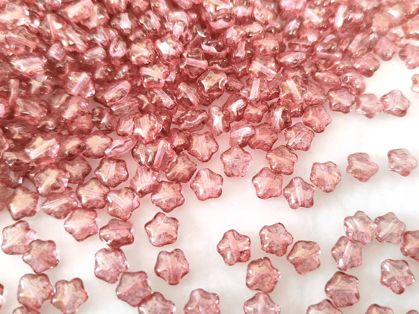 Sterne 6mm - gedecktes Pink