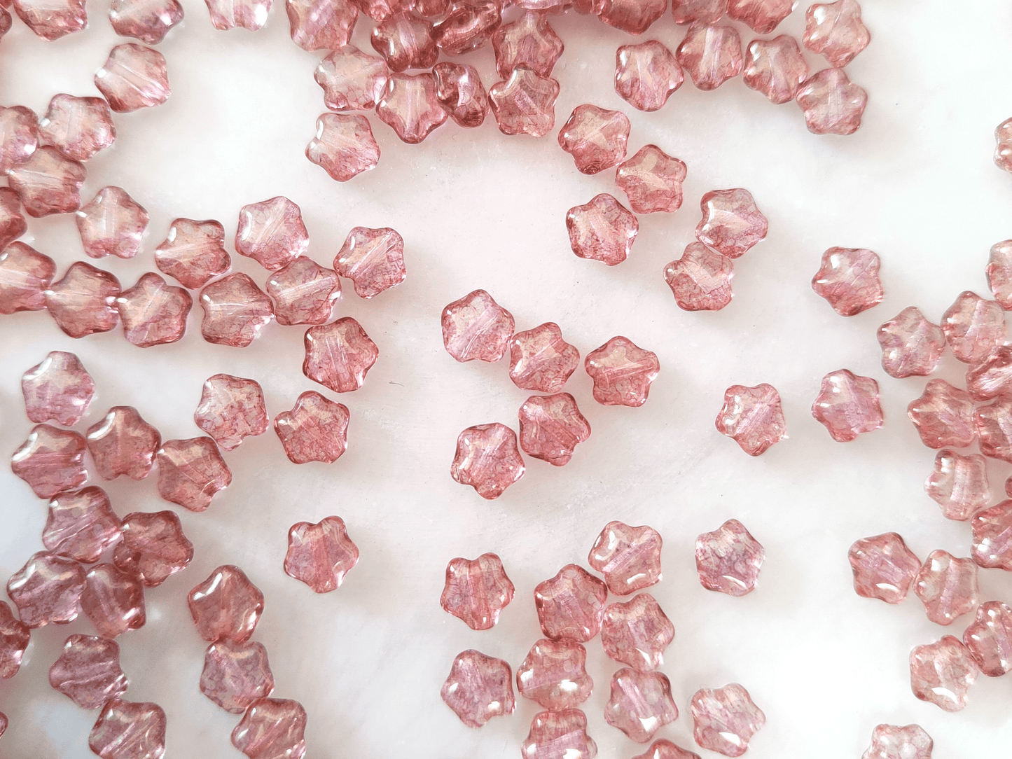Sterne 6mm - gedecktes Pink