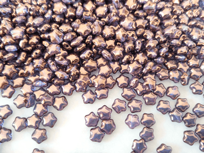 Star beads 6mm - blue luster