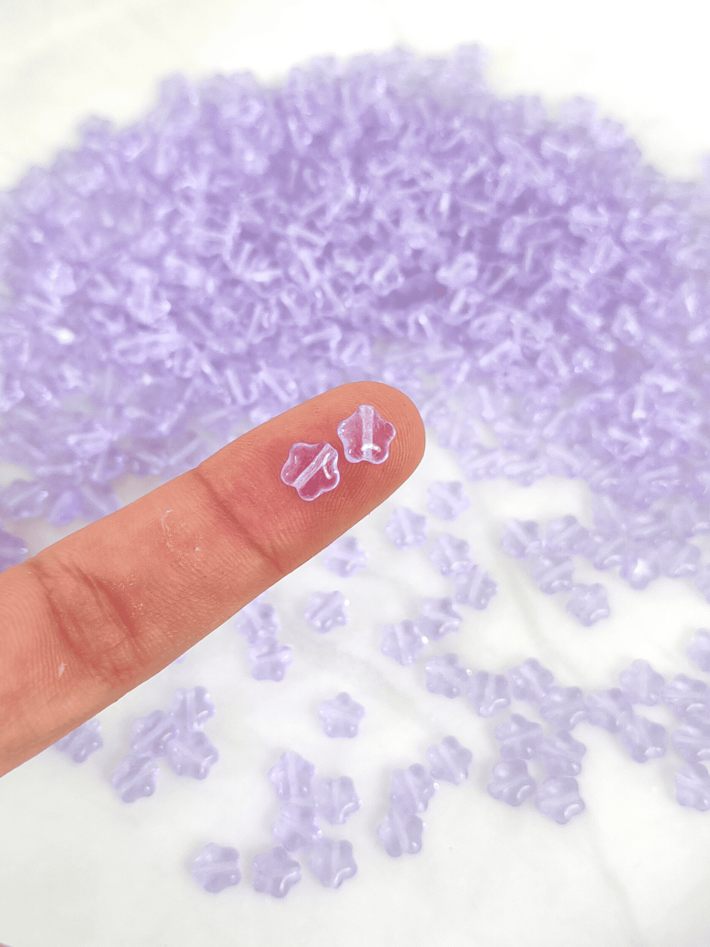 Star beads 6mm - lilac