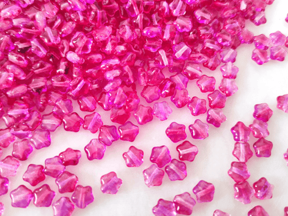 Sterne 6mm - ombre Pink & Rot