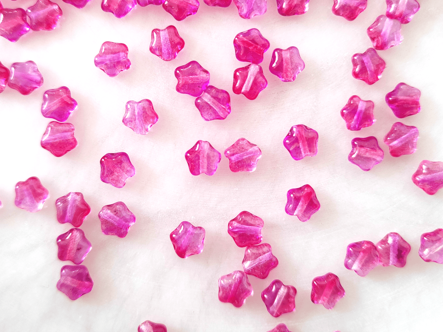 Sterne 6mm - ombre Pink & Rot