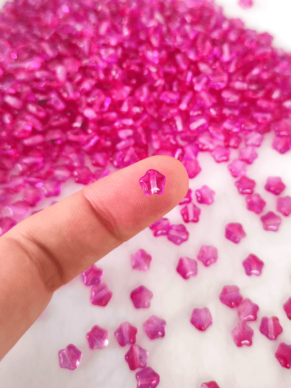 Sterne 6mm - ombre Pink & Rot