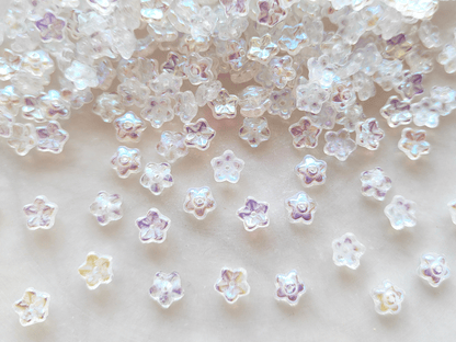 Fliederblüten 7mm - Weiß Iris