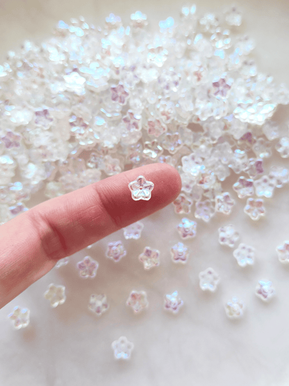 Fliederblüten 7mm - Weiß Iris