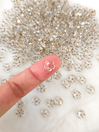 Kirschblüten 8mm - Farblos & Gold