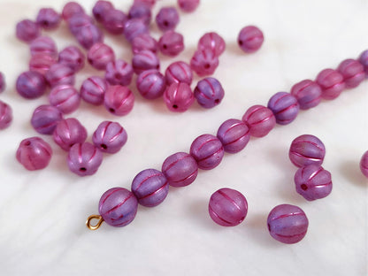 Melon beads 8mm - matt pink
