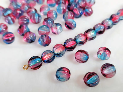 Melonen 8mm - ombre Blau & Pink