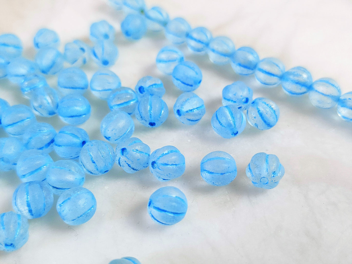 Melonen 8mm - bereift Hellblau