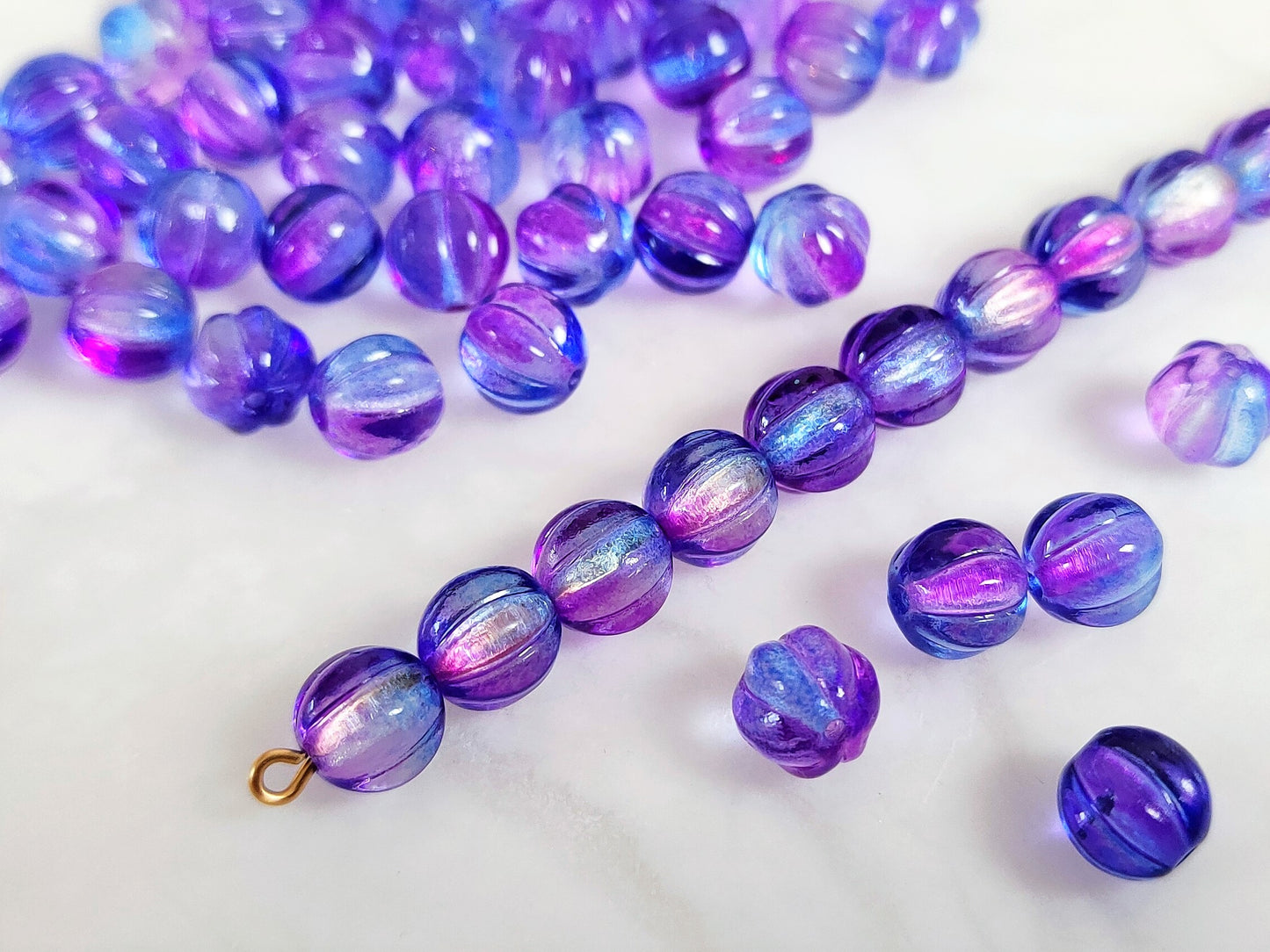Melonen 8mm - ombre Blau & Lila