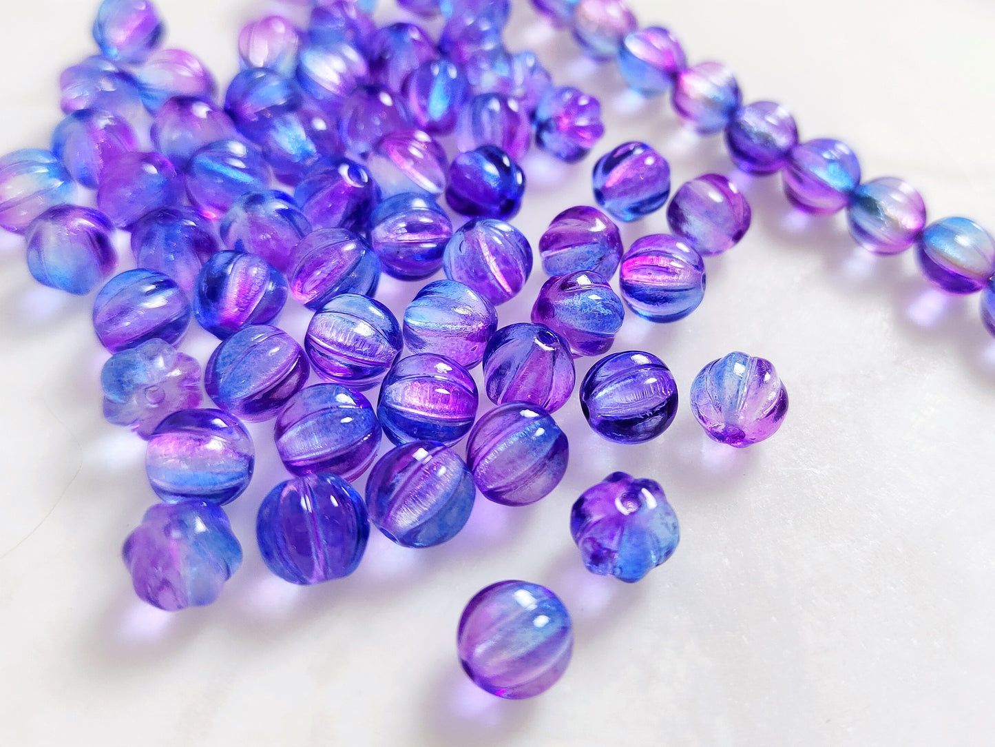 Melonen 8mm - ombre Blau & Lila