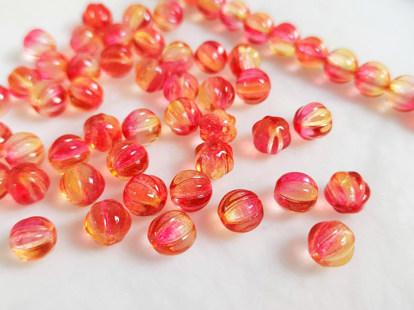 Melonen 8mm - ombre Orange & Rot