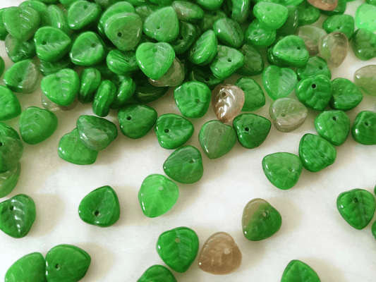 Lindenblätter 9mm - Waldgrün & Braun