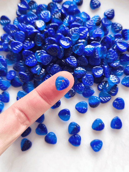 Lindenblätter 9mm - Karibikblau & Dunkelblau