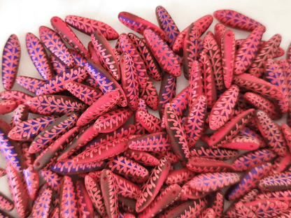Dolche 5x16mm - Rot & Lila filigraner Druck