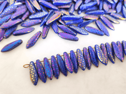 Dolche 5x16mm - Lila & Schuppen-Druck