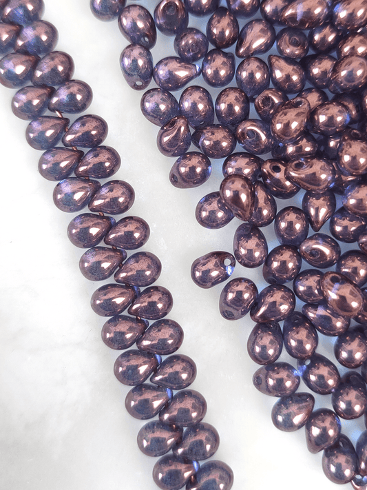Tropfen 5x7mm - Blau & Lila Luster