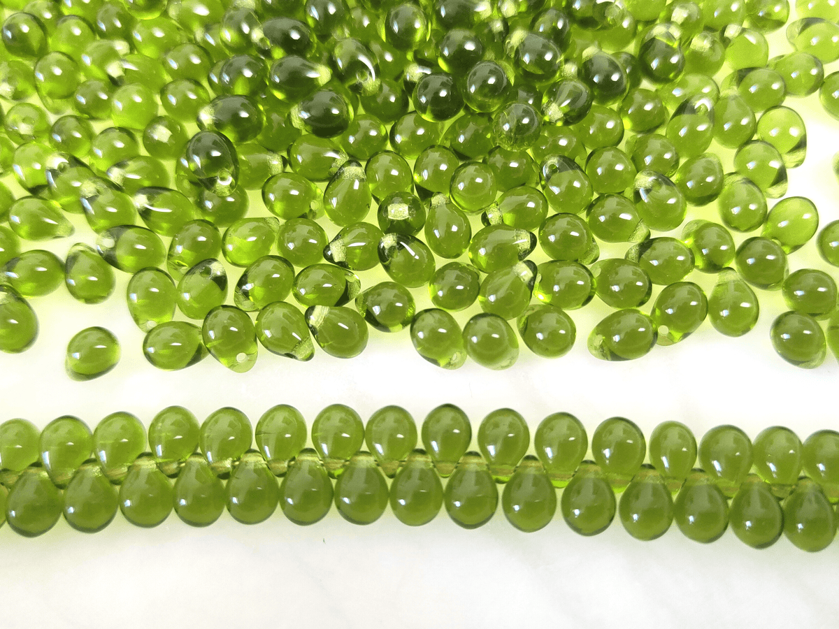 Tropfen 5x7mm - Grasgrün