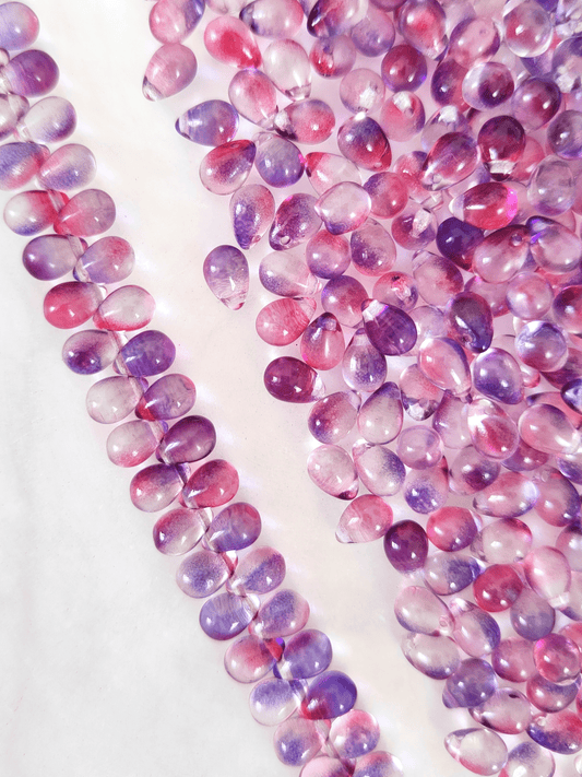 Tropfen 5x7mm - ombre Pink & Lila