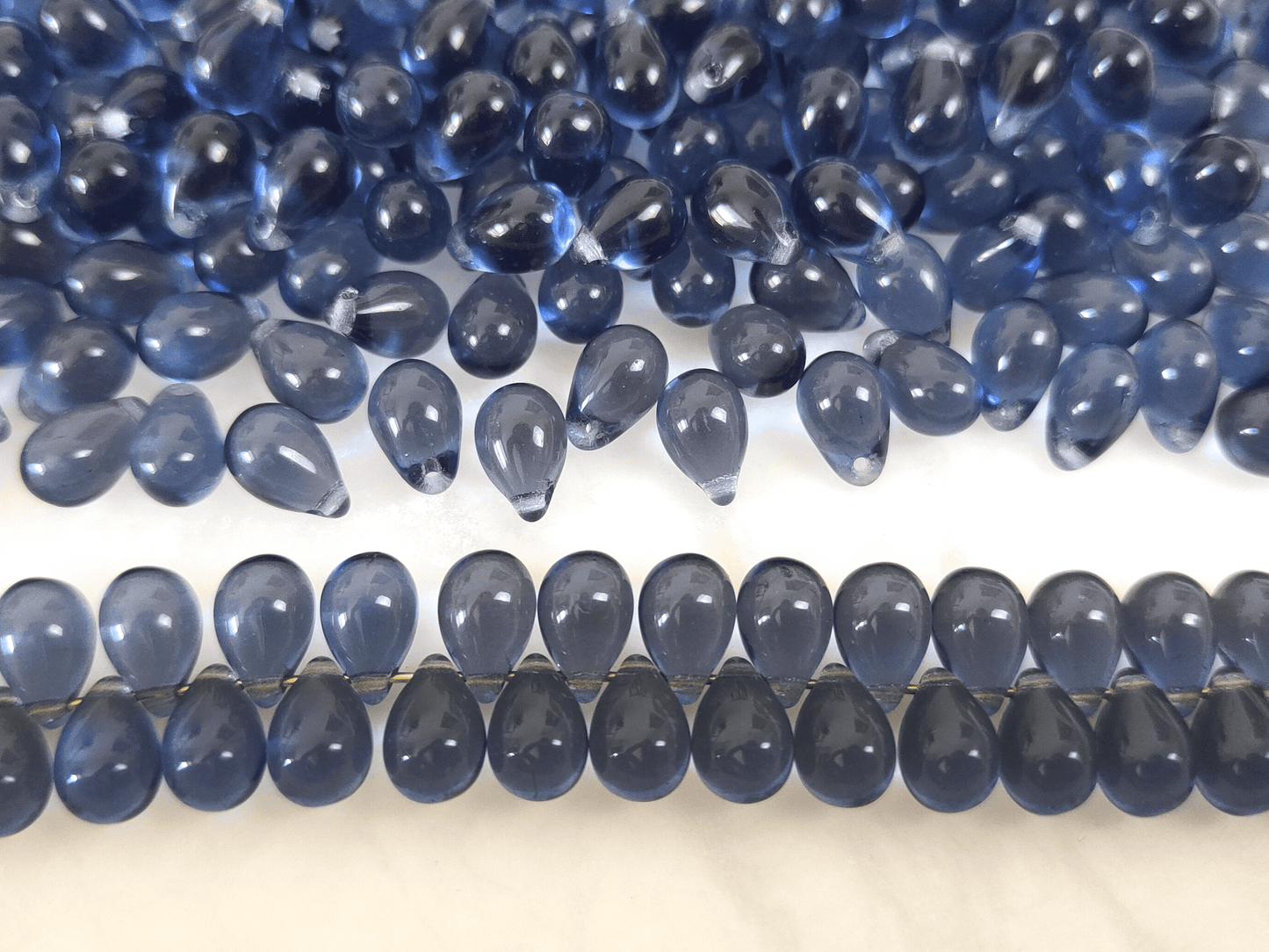 Tropfen 6x9mm - Jeansblau