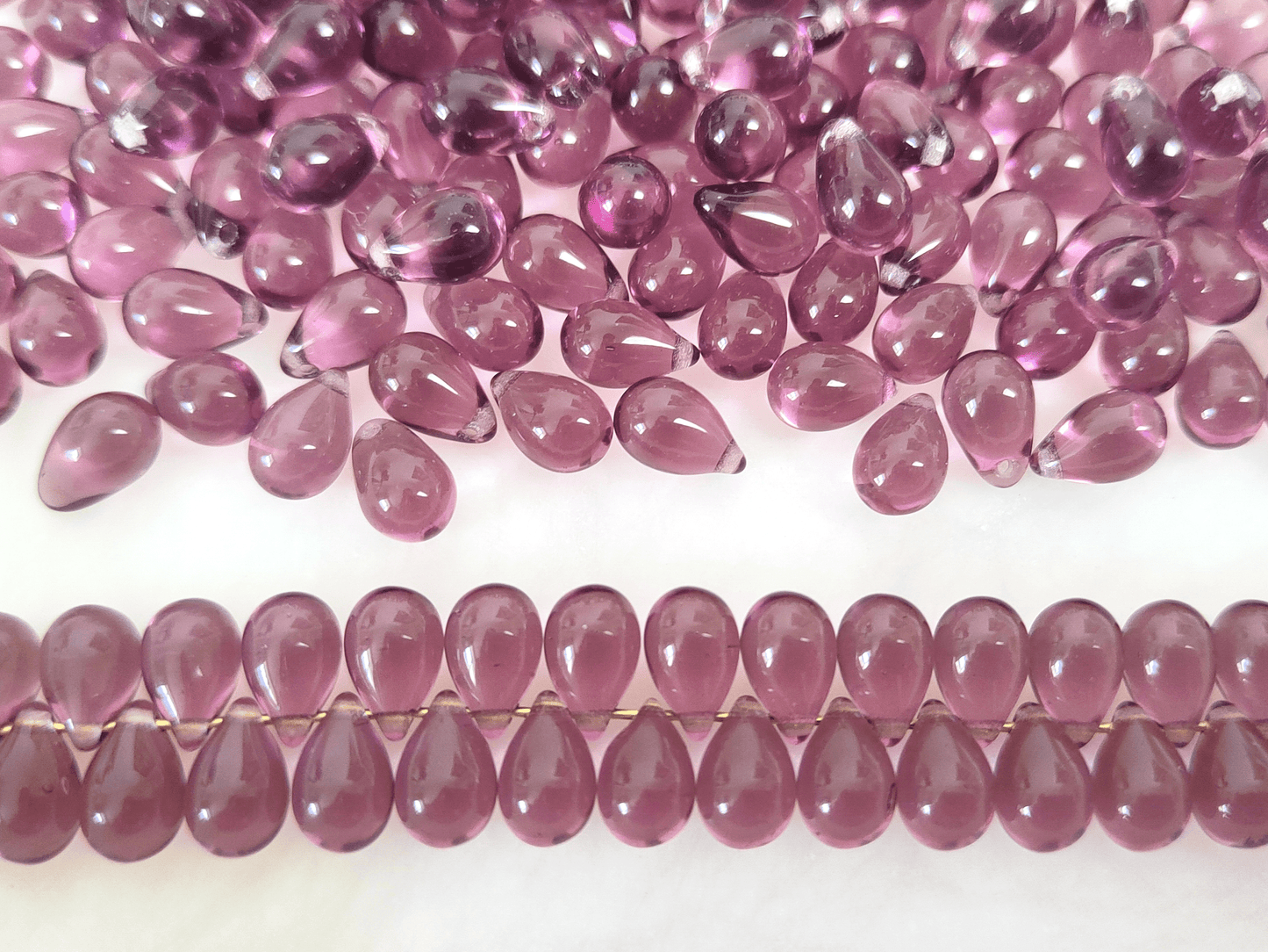 Tropfen 6x9mm - gedeckt Lila