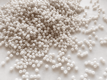 2mm runde Perlen - Elfenbein