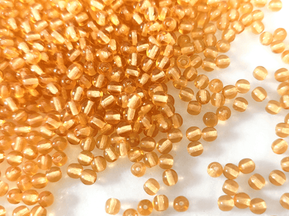 4mm runde Perlen - Orange