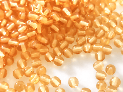 4mm runde Perlen - Orange