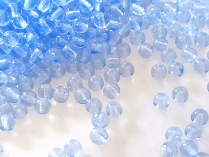 4mm runde Perlen - Himmelblau