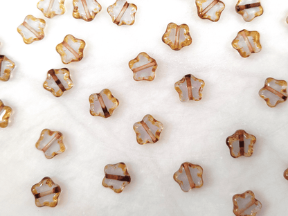 Star beads 8mm - light brown