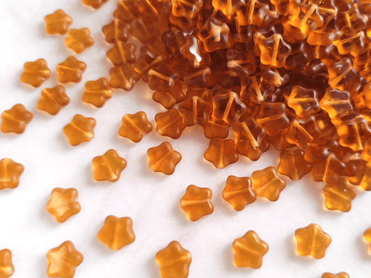 Star beads 8mm - orange